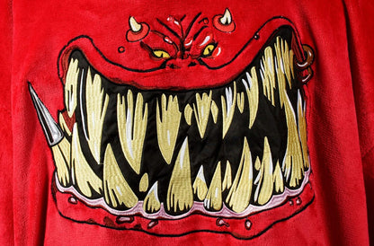 Coperta con cappuccio oversize di Warhammer 40K Squig rossa