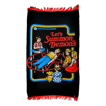 Steven Rhodes Knitted blanket Let's Summon Demons 160 x 102 cm