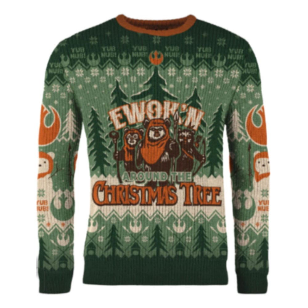 Pull de Noël Star Wars Ewok'n autour du sapin de Noël