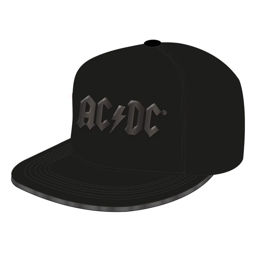 Casquette Snapback ACDC Logo Noir Brillant