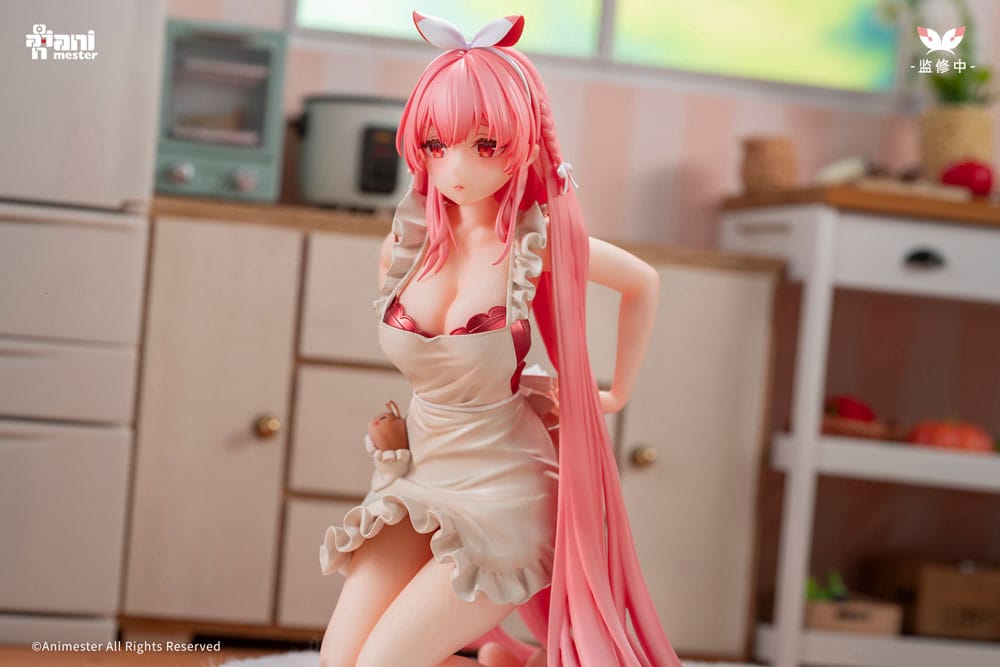 Originalcharakterstatue 1/7 Weißer Kaninchen Rosu 16 cm