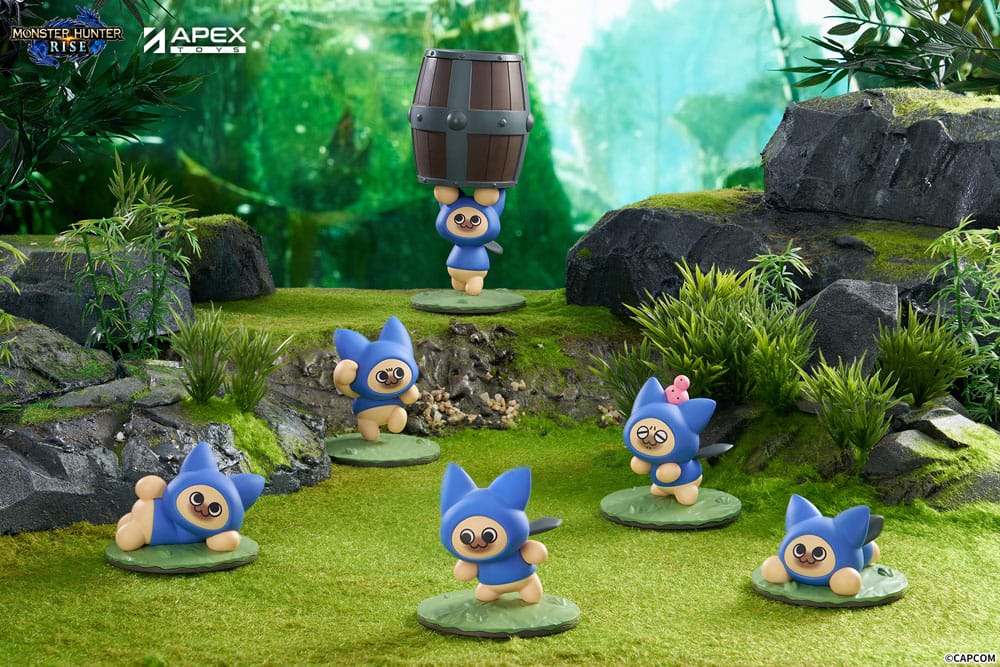 Monster Hunter Rise Trading Figure, paquet de 6 chats Felyne