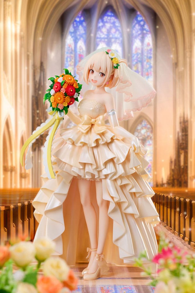 Lycoris retroil estatua de PVC 1/7 Chisato Nishikigi Vestido de novia ver. 26 cm