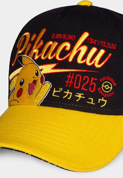 Pokemon Curved Bill Cap Pikachu Hello