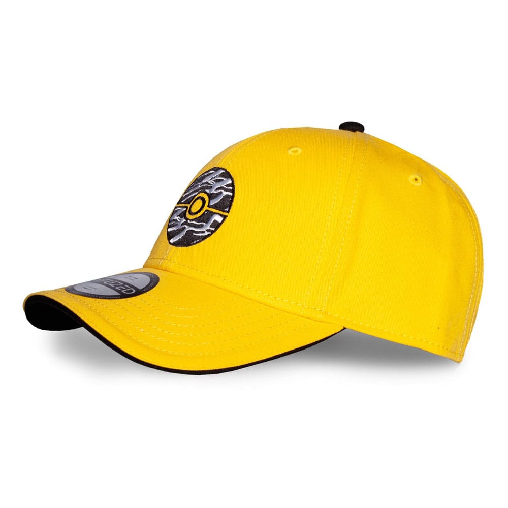 Pokemon Curved Bill Cap Pokeball yellow