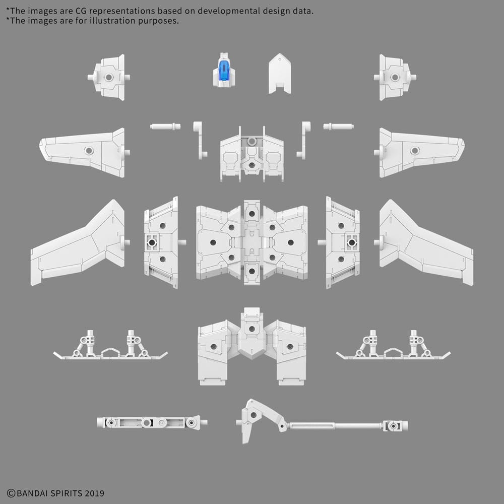 Gundam 30MM Plastic Model Kit 1/144 Extended Armament Vehicle (Wing Mobile Ver.)