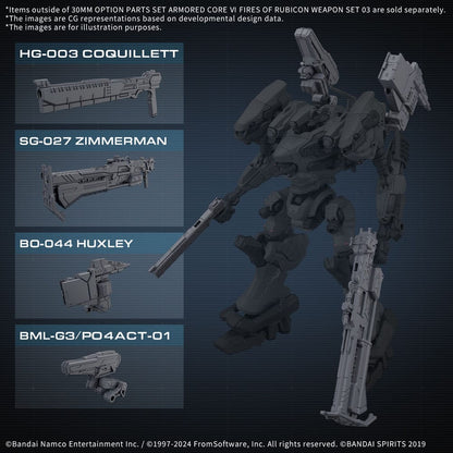 Armored Core VI: Fires of Rubicon 30MM Model Kit Accessory Set Weapon Set 3