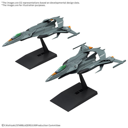 Space Battleship Yamato Mecha Collection DX Plastic Model Kits Type 5 Experimental Space Heavy Strike Fighter Cosmo Python Set of 2