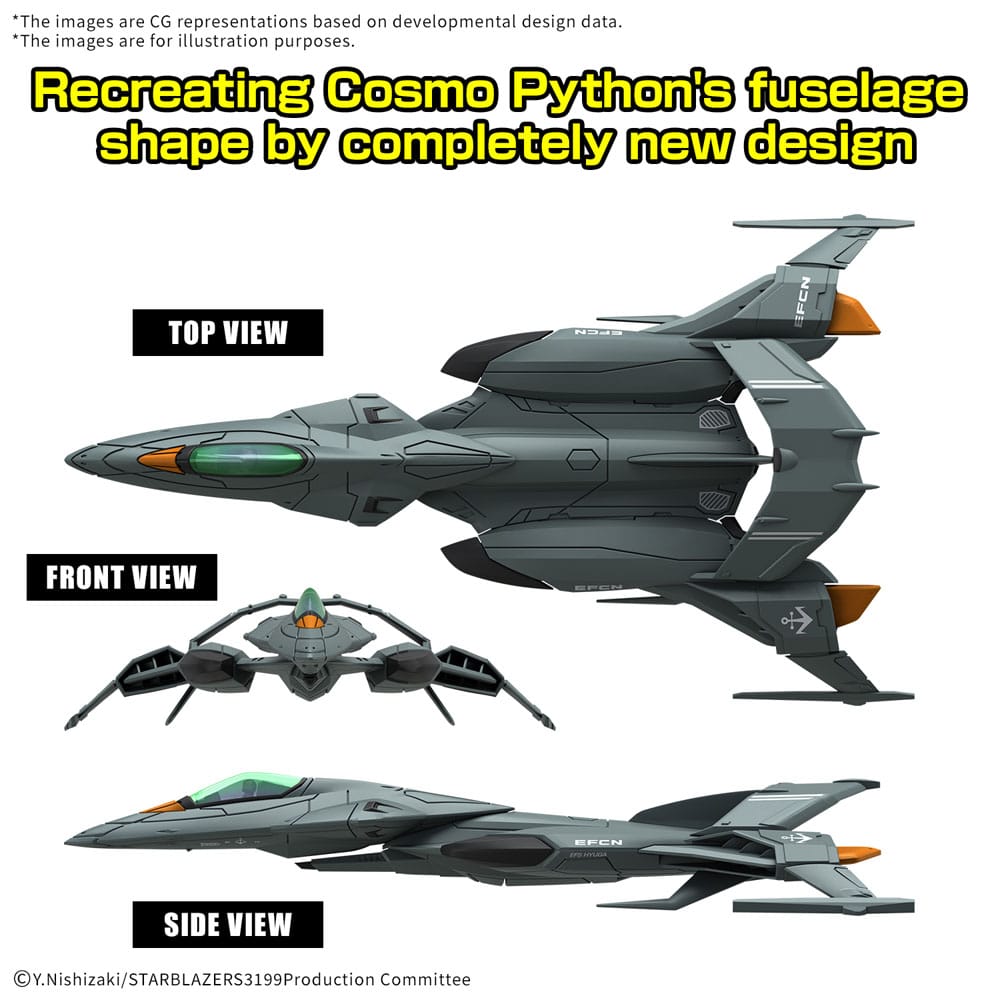 Space Battleship Yamato Mecha Collection DX Plastic Model Kits Type 5 Experimental Space Heavy Strike Fighter Cosmo Python Set of 2