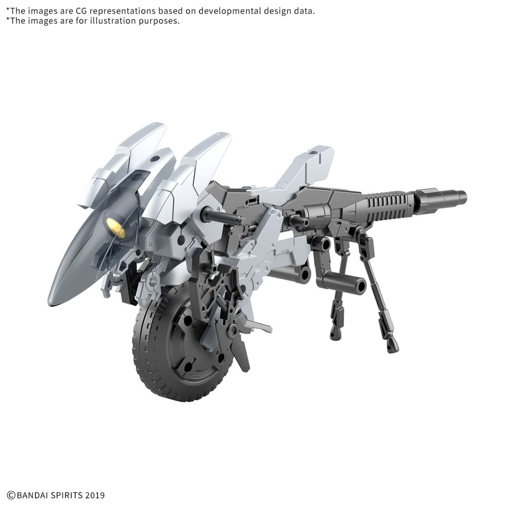 Gundam 30MM Plastic Model Kit 1/144 Extended Armament Vehicle (Metal Cannon Bike Ver.)