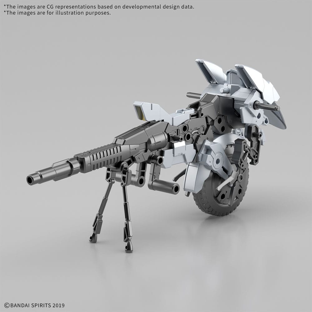 Gundam 30MM Plastic Model Kit 1/144 Extended Armament Vehicle (Metal Cannon Bike Ver.)