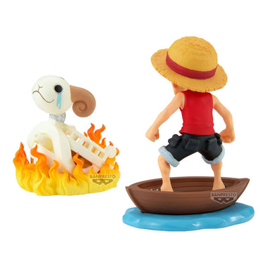 One Piece WCF Log Stories PVC Statue 2-Pack Luffy & Going Merry 8 cm