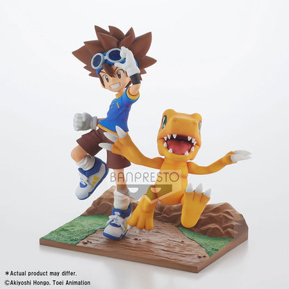 Digimon Adventure Adventure Archives DXF PVC Statue Taichi & Agumon 15 cm