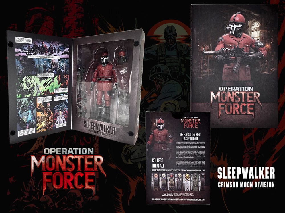 Operatie: Monster Force Action Figuur 1/12 Sleepwalker Crimson Moon Division 15 cm