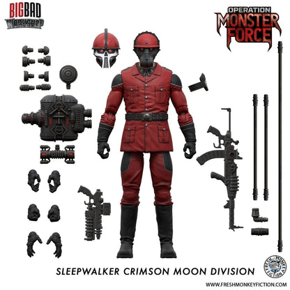 Operatie: Monster Force Action Figuur 1/12 Sleepwalker Crimson Moon Division 15 cm