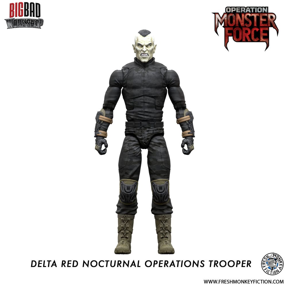 Operasyon: Monster Force Action Şekil 1/12 Delta Kırmızı Gece Operasyonları Trooper 15 cm