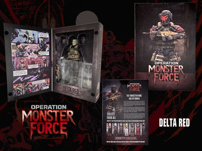 Operasyon: Monster Force Action Şekil 1/12 Delta Kırmızı Gece Operasyonları Trooper 15 cm