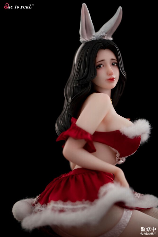 Original karakter PVC -statue 1/5 Hun er ekte rou kou re re zi 33 cm