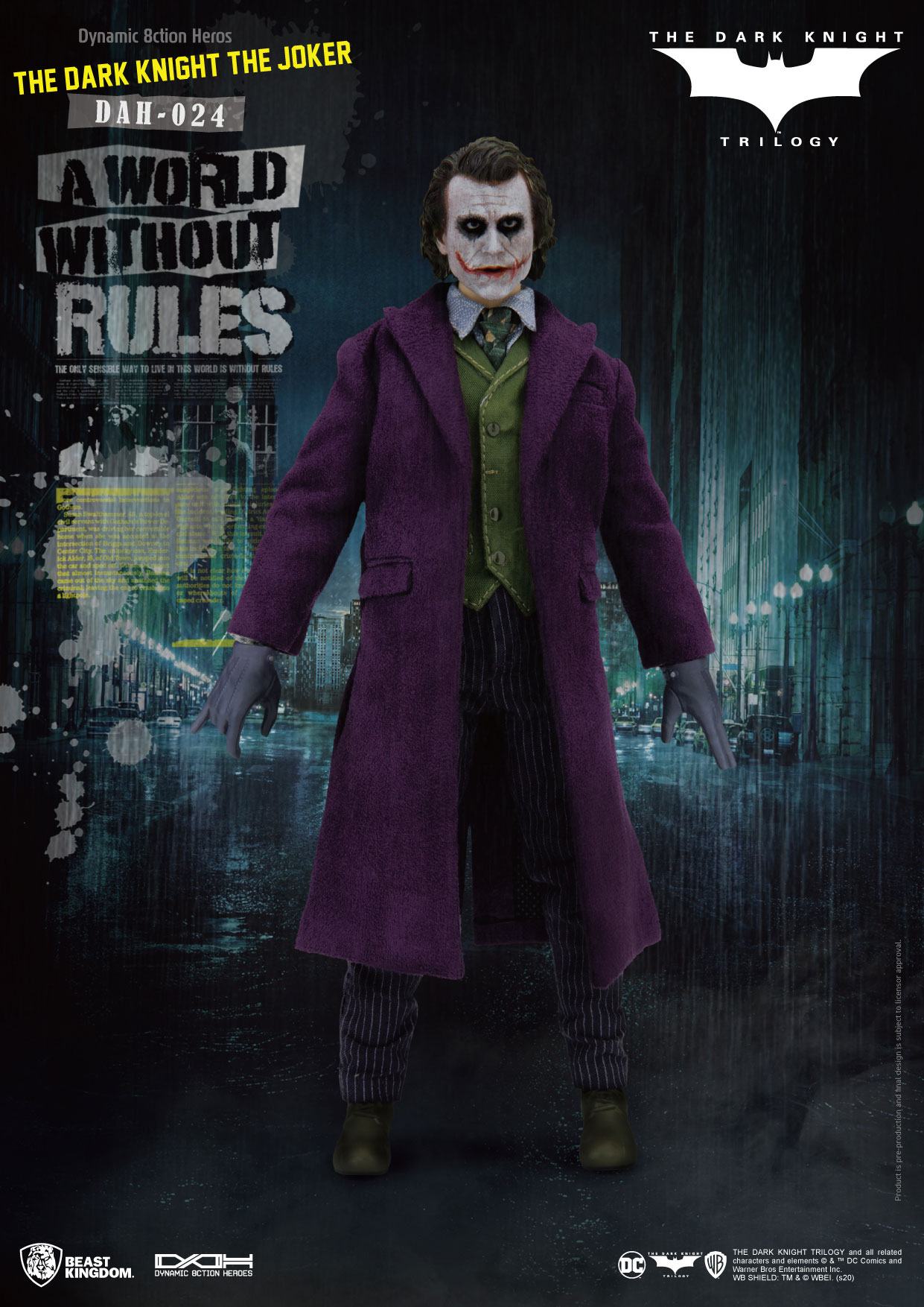 Batman the Dark Knight Dynamic 8ction Heroes Action Figura 1/9 The Joker 21 cm