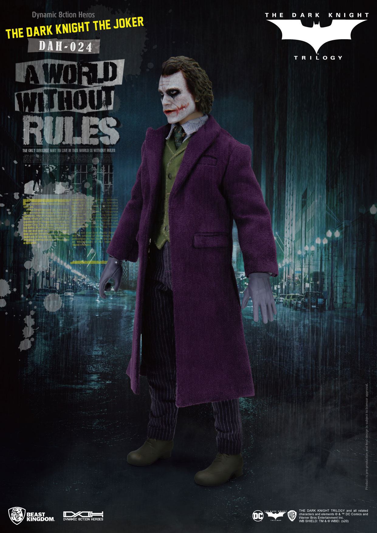 Batman the Dark Knight Dynamic 8ction Heroes Action Figura 1/9 The Joker 21 cm