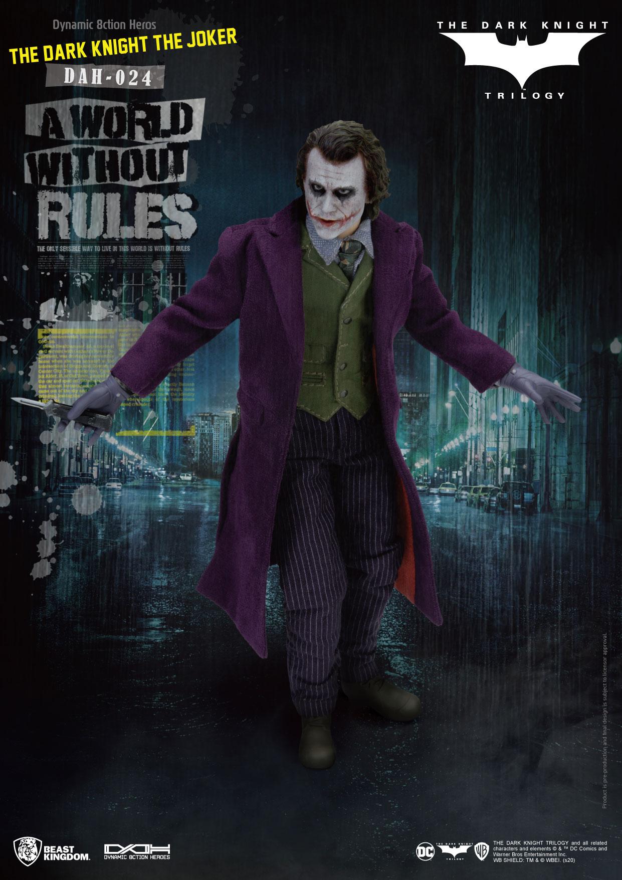 Batman the Dark Knight Dynamic 8ction Heroes Action Figura 1/9 The Joker 21 cm