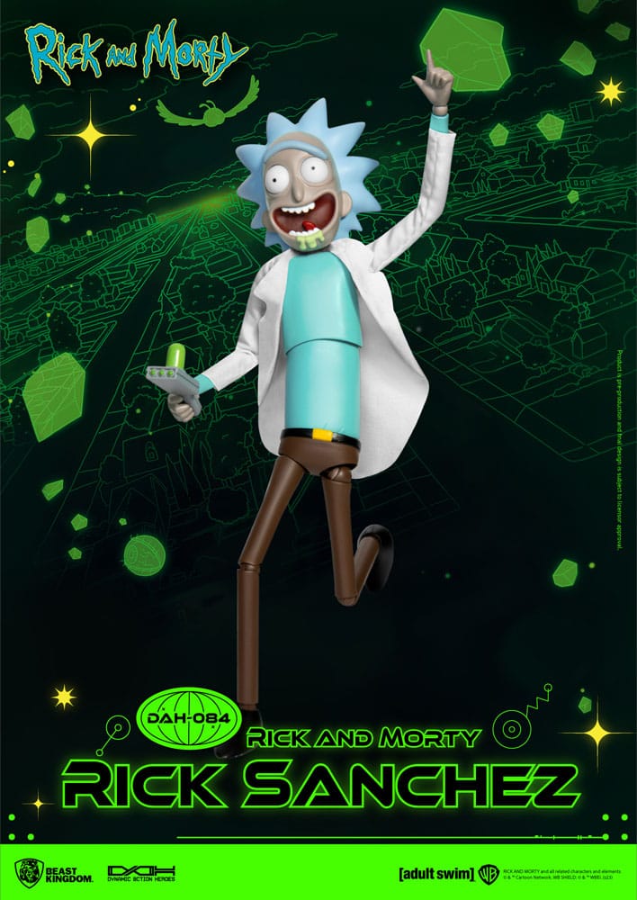 Rick og Morty Dynamic 8ction Heroes Action Figur 1/9 Rick Sanchez 23 cm