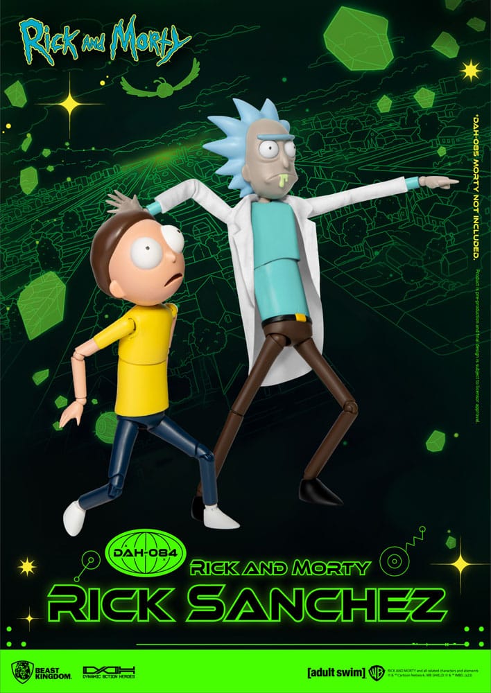 Rick en Morty Dynamic 8ction Heroes Action Figuur 1/9 Rick Sanchez 23 cm