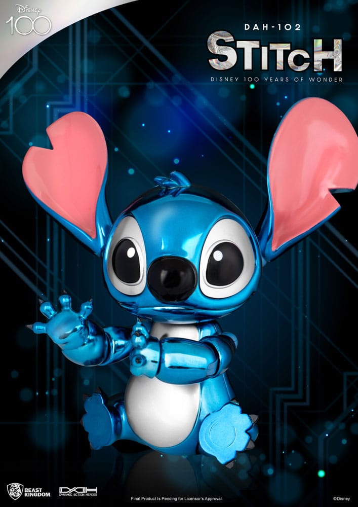 Disney 100 Years of Wonder Dynamic 8ction Heroes Action Figure 1/9 Stitch (Lilo & Stitch) 16 cm