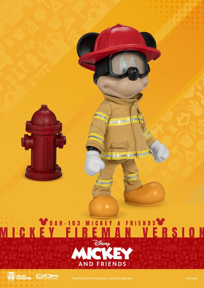 Mickey & Friends Dynamic 8ction Heroes Action Figure 1/9 Mickey Fireman Ver. 24 cm