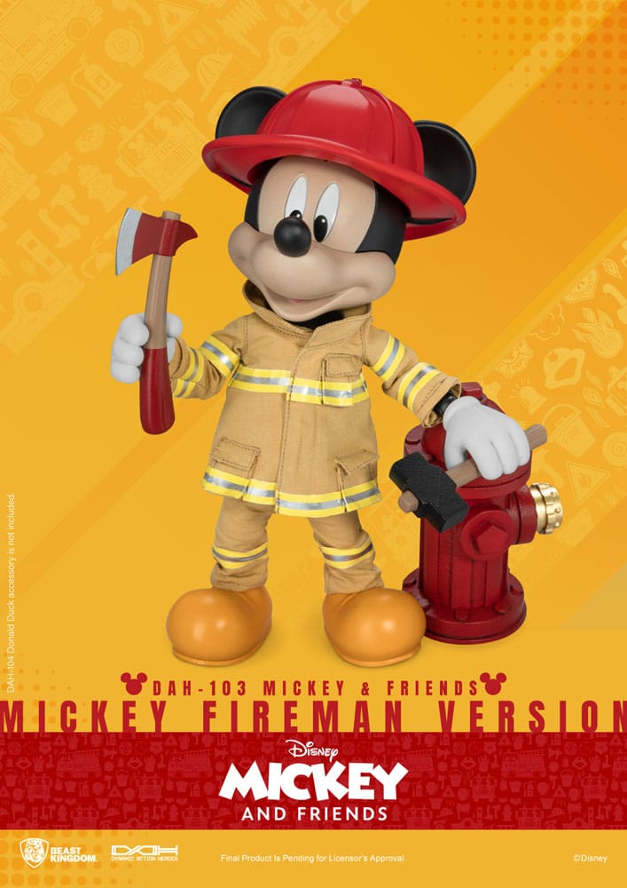 Mickey & Friends Dynamic 8ction Heroes Action Figure 1/9 Mickey Fireman Ver. 24 cm