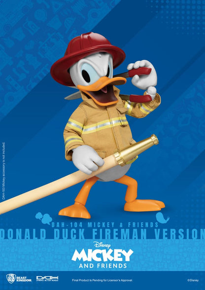 Mickey & Friends Dinamik 8 Kontrat Kahramanları Aksiyon Şekil 1/9 Donald Duck İtfaiyeci Ver. 24 cm