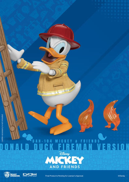 Mickey & Friends Dinamik 8 Kontrat Kahramanları Aksiyon Şekil 1/9 Donald Duck İtfaiyeci Ver. 24 cm