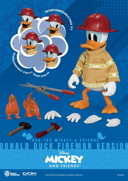 Mickey & Friends Dinamik 8 Kontrat Kahramanları Aksiyon Şekil 1/9 Donald Duck İtfaiyeci Ver. 24 cm