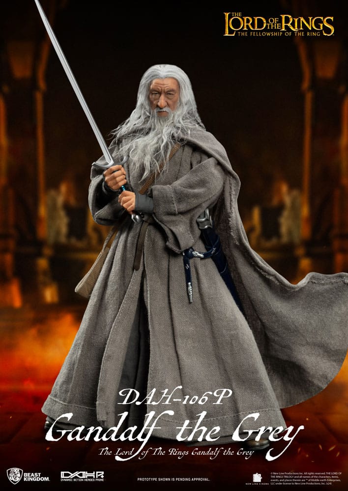 Lord of the Rings Dynamic 8ction Heroes Action Figur 1/9 Gandalf The Grey 21 cm