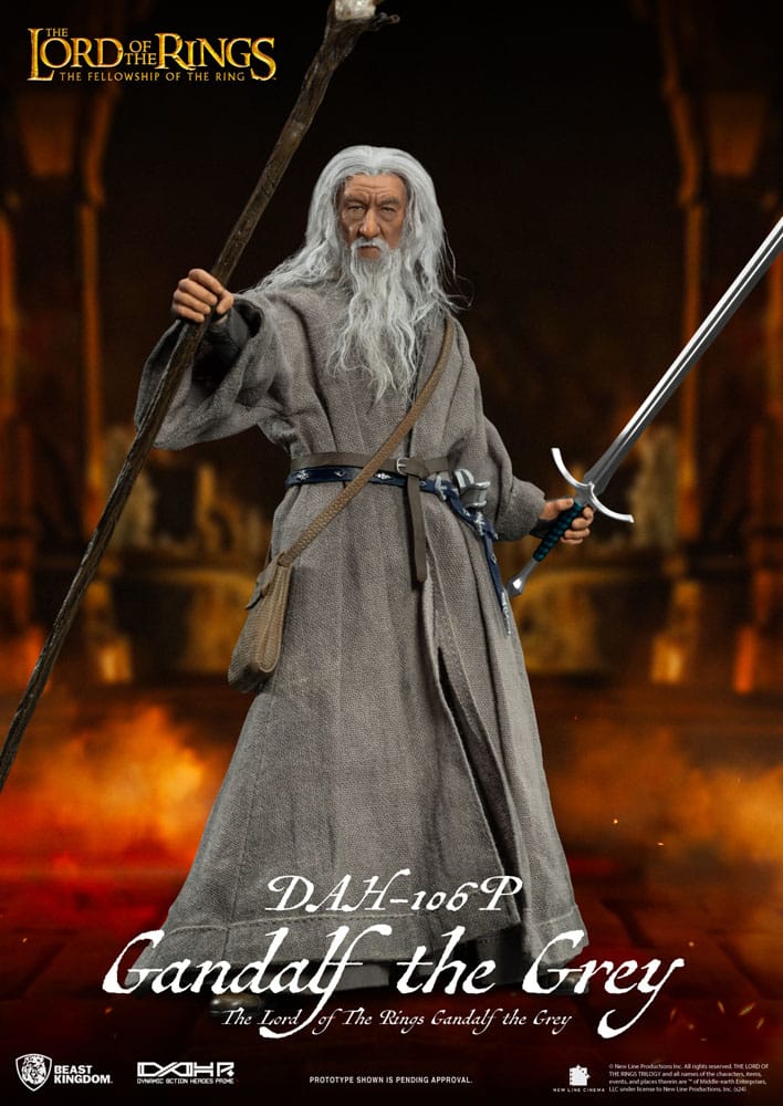 Lord of the Rings Dynamic 8ction Heroes Action Figur 1/9 Gandalf The Grey 21 cm