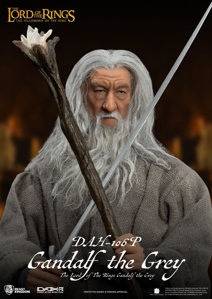 Lord of the Rings Dynamic 8ction Heroes Action Figur 1/9 Gandalf The Grey 21 cm