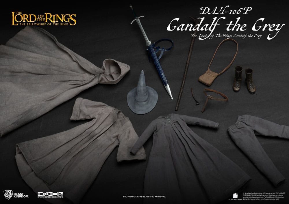 Lord of the Rings Dynamic 8ction Heroes Action Figur 1/9 Gandalf The Grey 21 cm