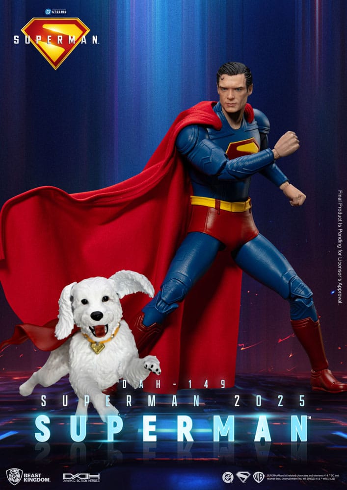 Superman (2025) akcijska figura Superman & Krypto 21 cm