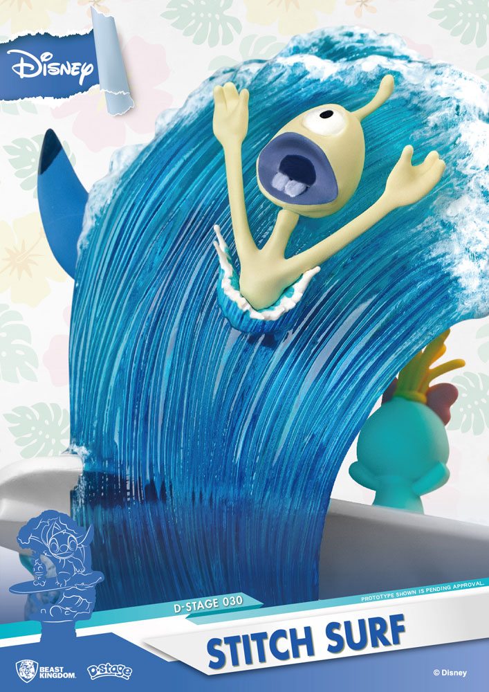 Disney Summer Serisi D-A-Stage PVC Diorama Stitch Surf 15 cm