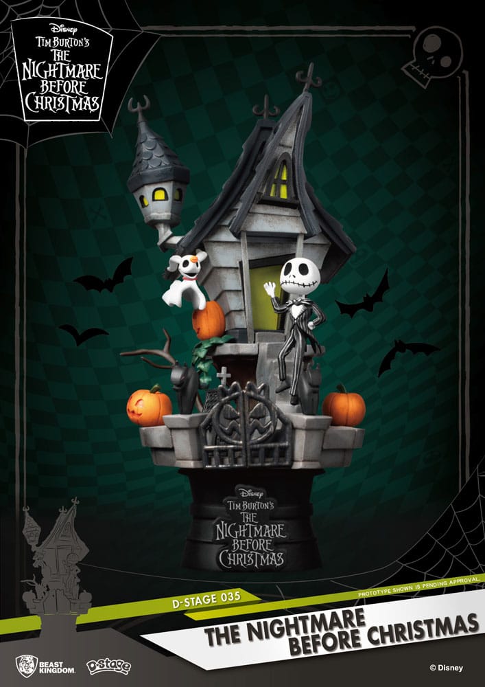 Noćna mora prije božićnog D-stupnjeva PVC Diorama Jack's Lowhed House 15 cm
