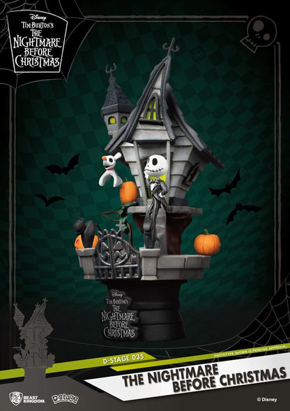 Noćna mora prije božićnog D-stupnjeva PVC Diorama Jack's Lowhed House 15 cm