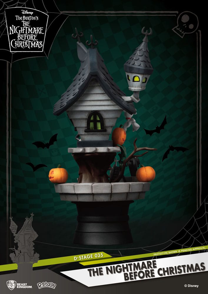Noćna mora prije božićnog D-stupnjeva PVC Diorama Jack's Lowhed House 15 cm