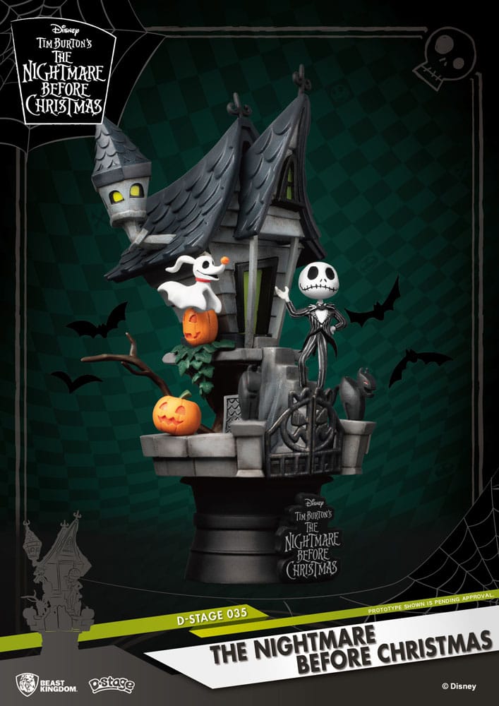 Noćna mora prije božićnog D-stupnjeva PVC Diorama Jack's Lowhed House 15 cm