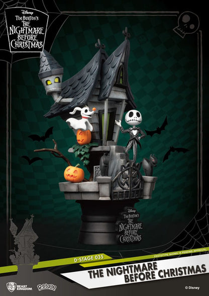 Noćna mora prije božićnog D-stupnjeva PVC Diorama Jack's Lowhed House 15 cm