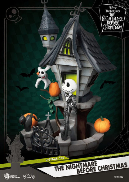 Noćna mora prije božićnog D-stupnjeva PVC Diorama Jack's Lowhed House 15 cm