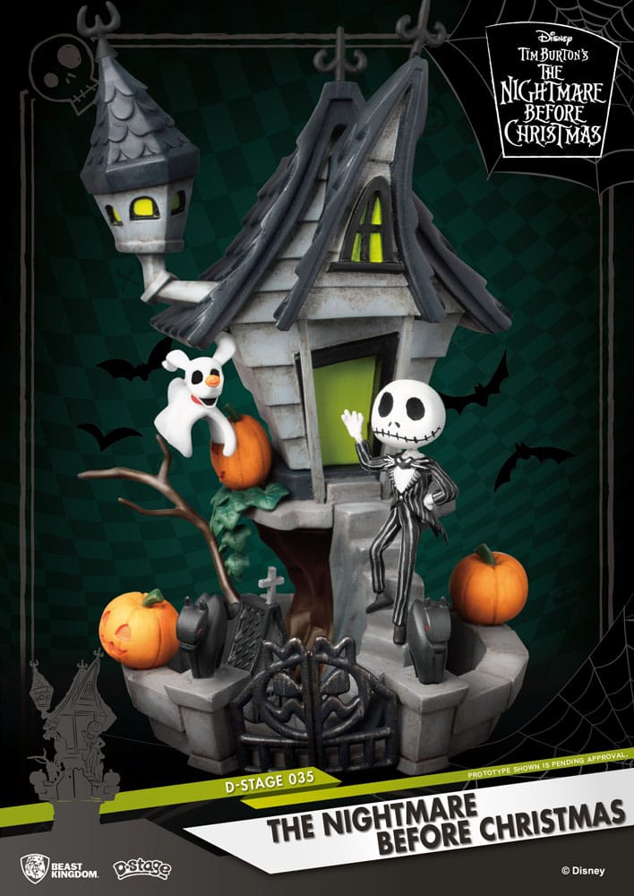 Noćna mora prije božićnog D-stupnjeva PVC Diorama Jack's Lowhed House 15 cm