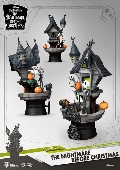Noćna mora prije božićnog D-stupnjeva PVC Diorama Jack's Lowhed House 15 cm