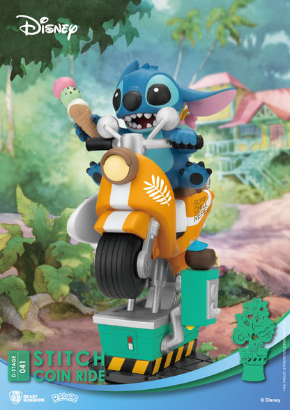 Disney D-Stufe PVC Diorama Stitch Coin Ride 16 cm