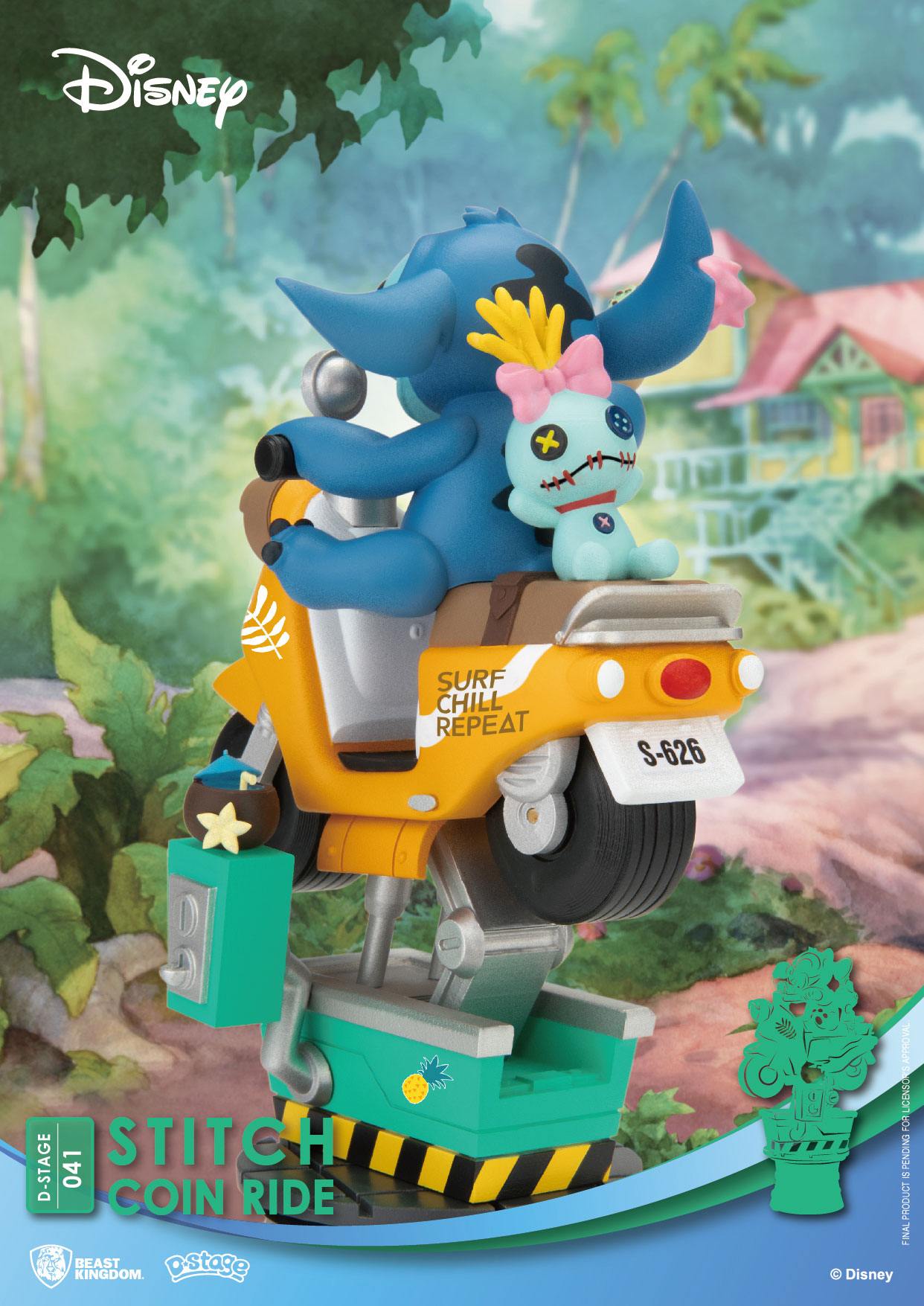 Disney D-Stufe PVC Diorama Stitch Coin Ride 16 cm