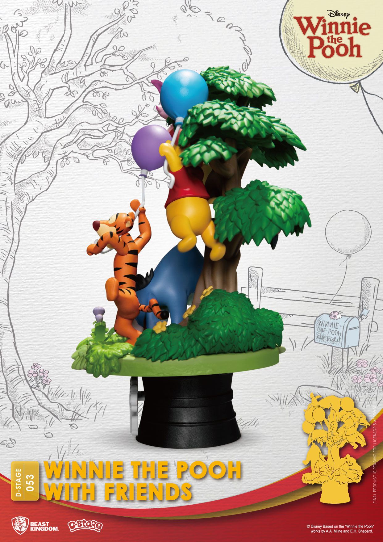 Disney D-Stage PVC Diorama Winnie The Pooh With Friends 16 cm